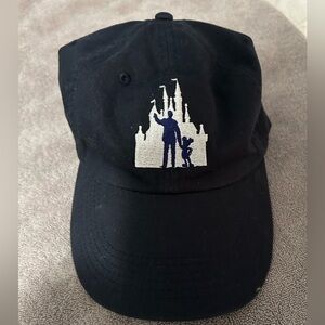 Disney Parks navy embroidered Walt Disney Mickey Castle‎ ball cap adjustable